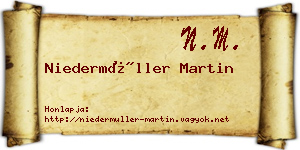 Niedermüller Martin névjegykártya